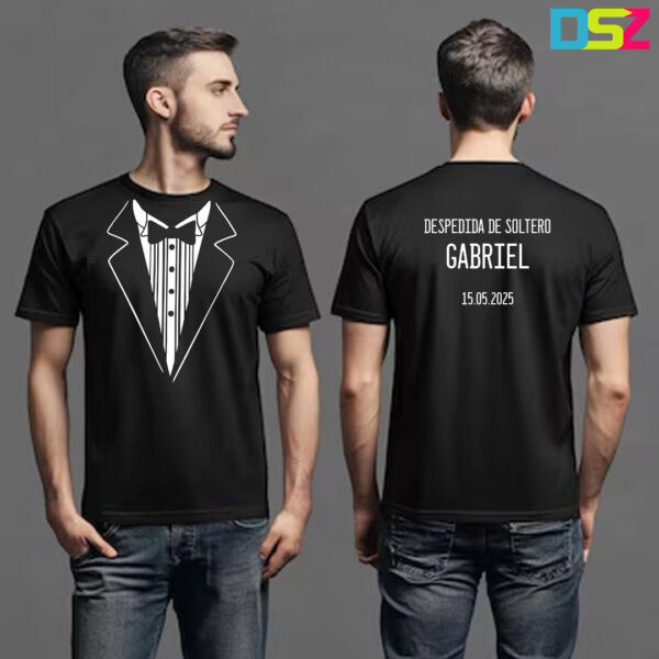 Camiseta despedida de soltero modelo Smoking
