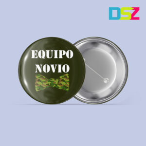 Chapa despedida de soltero modelo Equipo Novio camuflaje