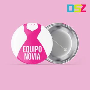 Chapa despedida de soltera modelo Equipo Novia