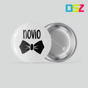 Chapa despedida de soltero modelo Novio con pajarita